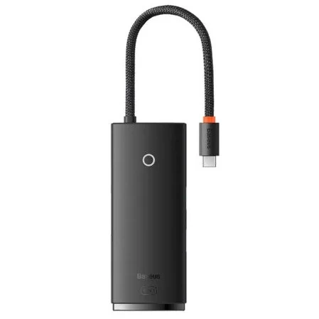 Переходник Baseus WKQX050001 Type-C to HDMI+USB3.0*2+Type-C Data+SD/TF, чёрная