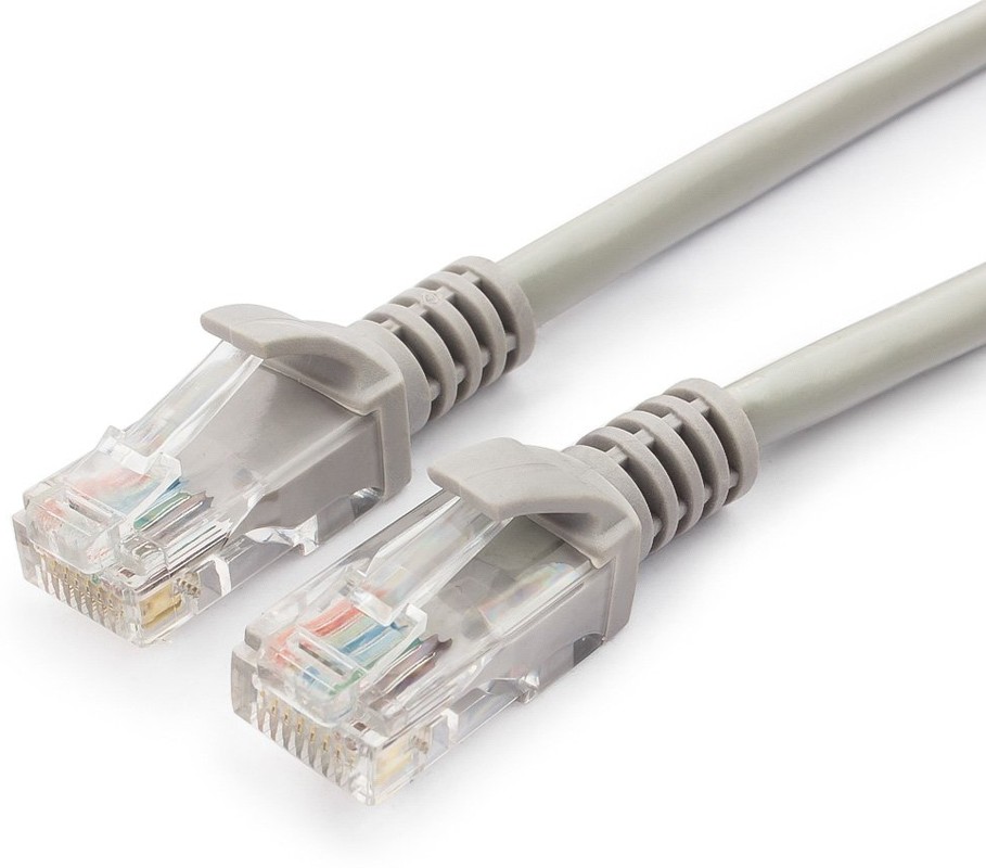 Патч-корд UTP Cablexpert PP12-1m кат.5e, 1м, литой, многожильный (серый)