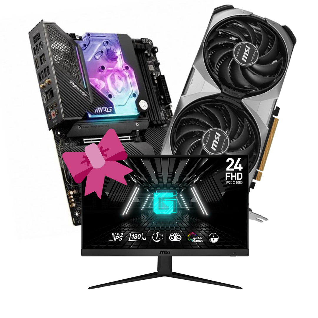 Мат.плата MSI MPG X570S CARBON EK X + Видеокарта MSI RTX4070 Ti SUPER 16G VENTUS 2X OC =  Игровой Монитор 24" MSI G2412F,IPS, FHD 180Hz в ПОДАРОК!!!