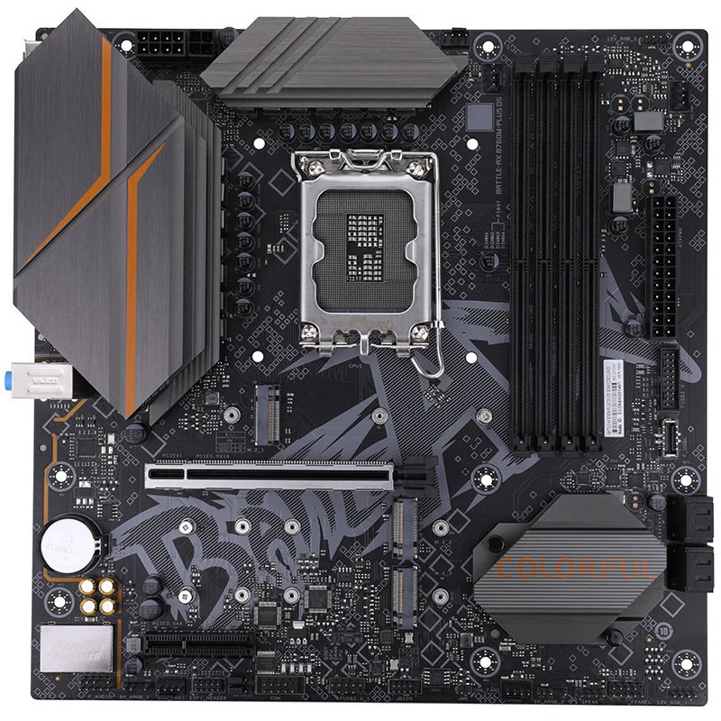 Мат.плата Colorful BATTLE-AX B760M-PLUS D5 V20 ,4DDR5,S-1700, MATX, iB760 (DP+HDMI) 4DDR5, PCIx16, P