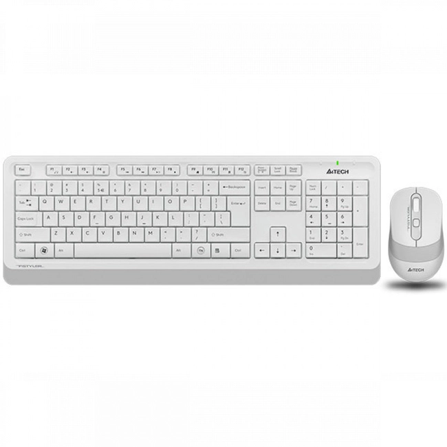 Клавиатура+мышь беспроводная A4tech FG1010S-White Fstyler USB