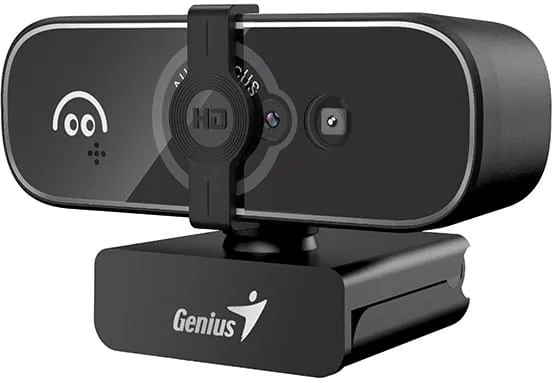 Веб камера, Genius, FaceCam Open, 1080P, Ultra HD, Распознавание лиц, Автофокус, 1920 × 1080, 5МП, USB-A, USB-C, Крышка конфиденциальности, Черный