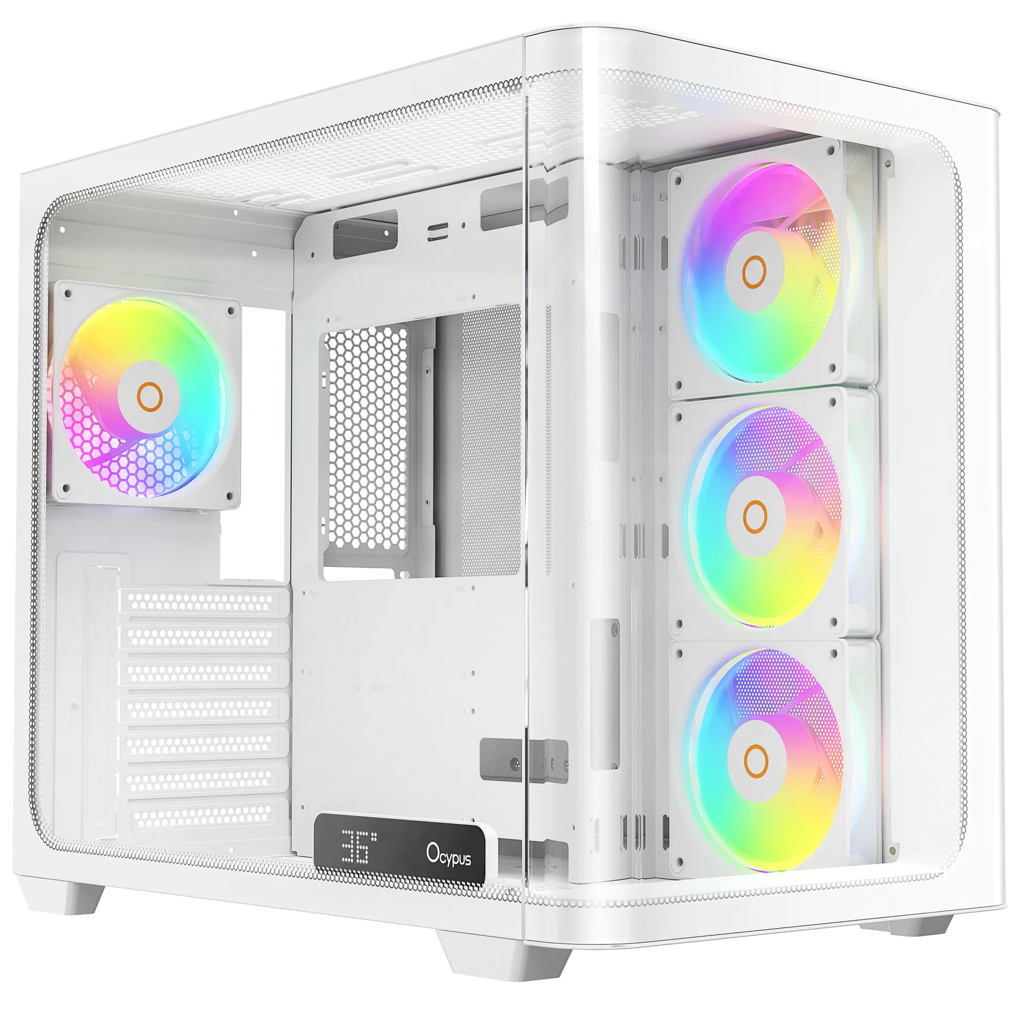 Корпус Ocypus Iota C70 WH Curve ARGB Digital ATX/mATX/mITX 2xUSB Type-C Белый Iota-C70-WHD400CD-GL