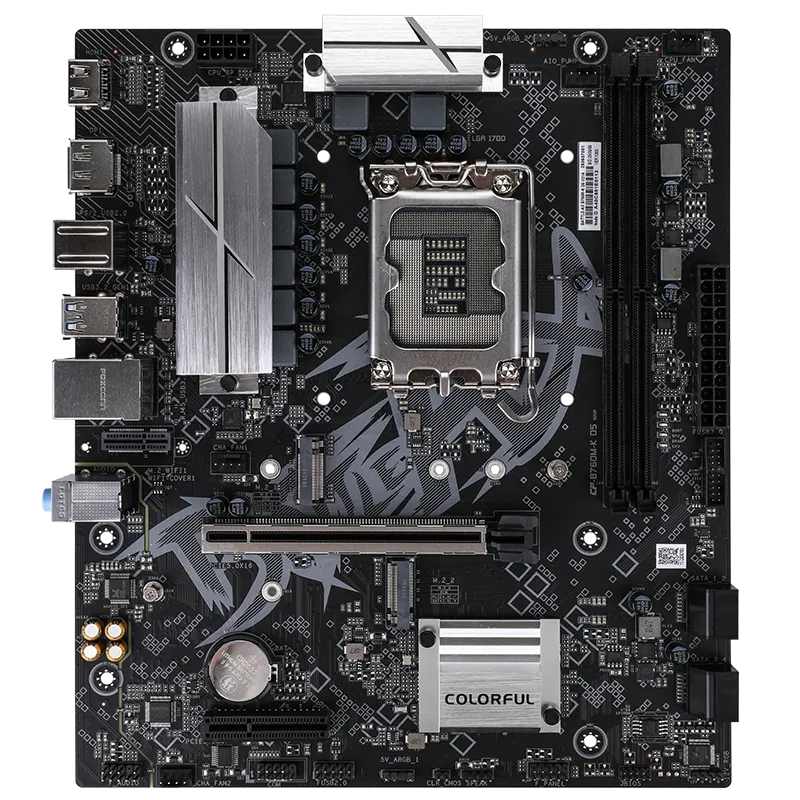 Мат.плата Colorful BATTLE-AX B760M-K D5 V21A ,MB Socket1700, MATX, iB760 (VGA+HDMI) 2DDR5, PCIx16, PCIx1