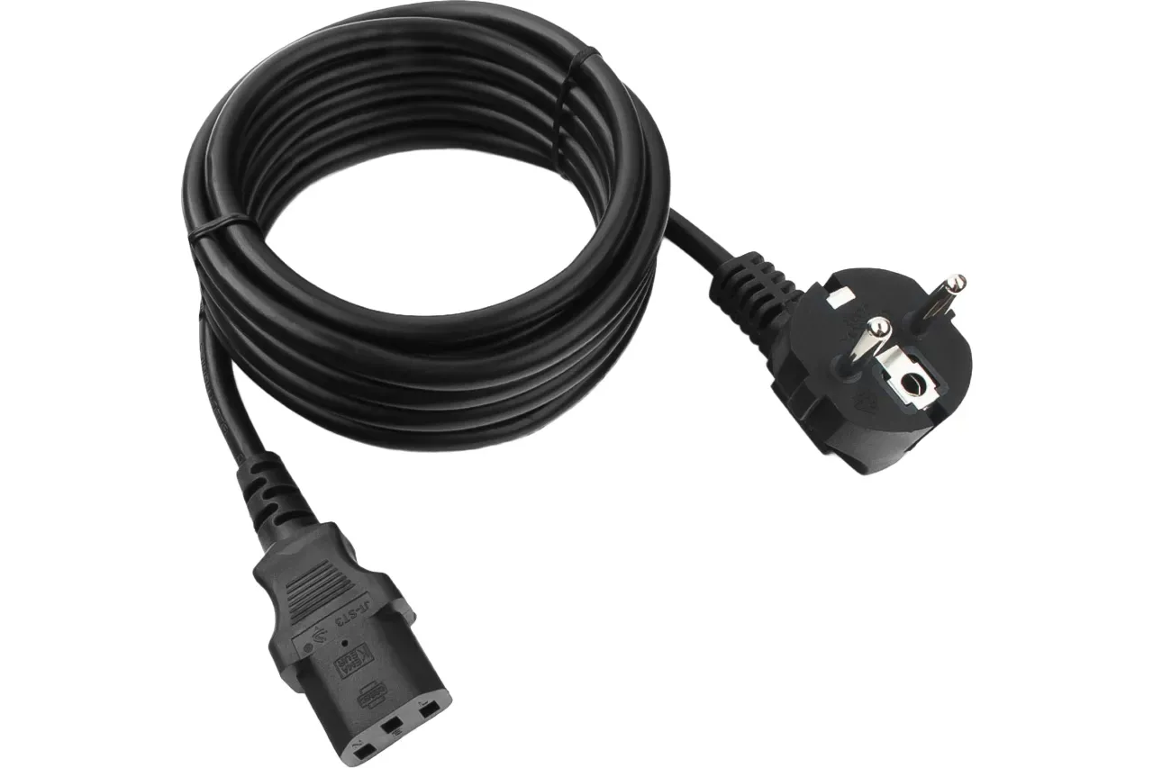 Кабель питания, Cablexpert PC-186-1-3M, 3м, Черный ,Cable power, Schuko - C13, black