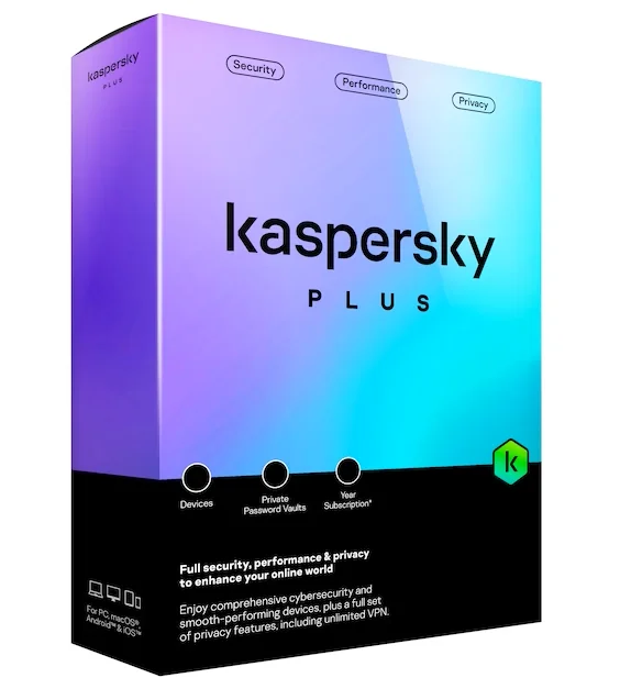 Антивирус Касперского Kaspersky PLUS, подписка на 1 год, на 3 устройства, коробка ,box