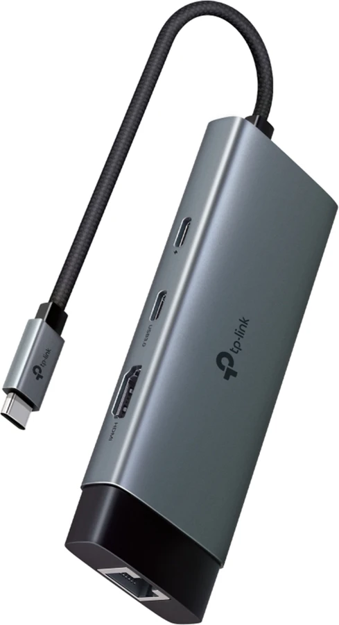 Переходник USB Type-C концентратор 6 в 1 Tp-Link UH6120C (HDMI 4K@60 Гц, RJ-45 Ethernet 1 Гбит/с, порт USB-C с поддержкой 100 Вт Power Delivery, 1 × 