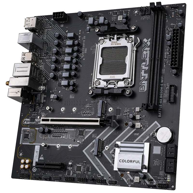 Мат.плата AMD Colorful BATTLE-AX B650M-E WIFI V14 ,MB Socket AM5, MATX, AMD B650 (DP+HDMI), Colorful 4DDR5, PCIx16, PCIx4