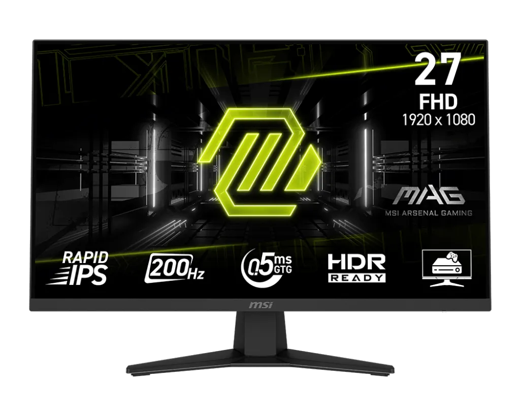 Монитор 27" MSI MAG 274F IPS 1920x1080 200Hz 0,5ms 300cd/m 1000:1 HDR DP HDMI Черный