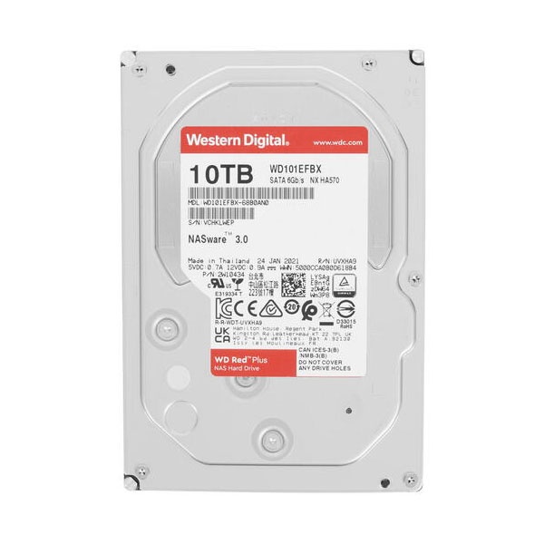 Винчестер для NAS систем HDD 10Tb Western Digital RED Plus SATA6Gb/s 3.5" 256Mb 7200rpm WD101EFBX