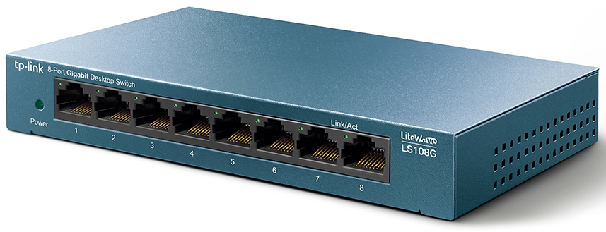 Гигабитный коммутатор Tp-Link TL-LS108G LiteWave <8-Port 100/1000Mbps, Green Technology, 802.3X Flow