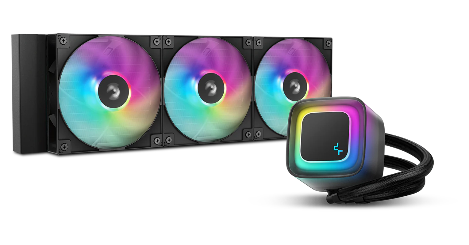 Кулер с водяным охлаждением, Deepcool, LE360 V2 R-LE360-BKAMMC-G-2, Intel 1851/1700/1200/115х и AMD AM5/AM4/, TDP 300W, 3*120мм ARGB, 500-2100 RPM±10%