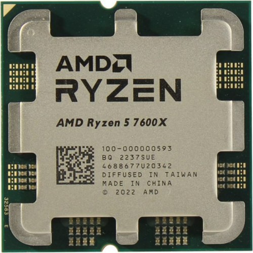 Процессор AMD Ryzen 5 7600X 4,7Гц (5,3ГГц Turbo) 6C/12T 32MB L3 105W-142W AM5 OEM 100-000000593