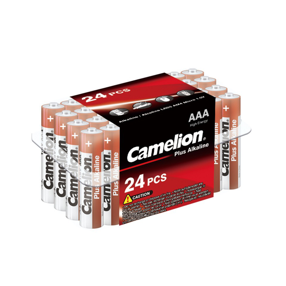 Батарейка, CAMELION, LR03-PB24, Plus Alkaline, AAA, 1,5V, 1250 mAh, 24 шт,, Пластиковый кейс