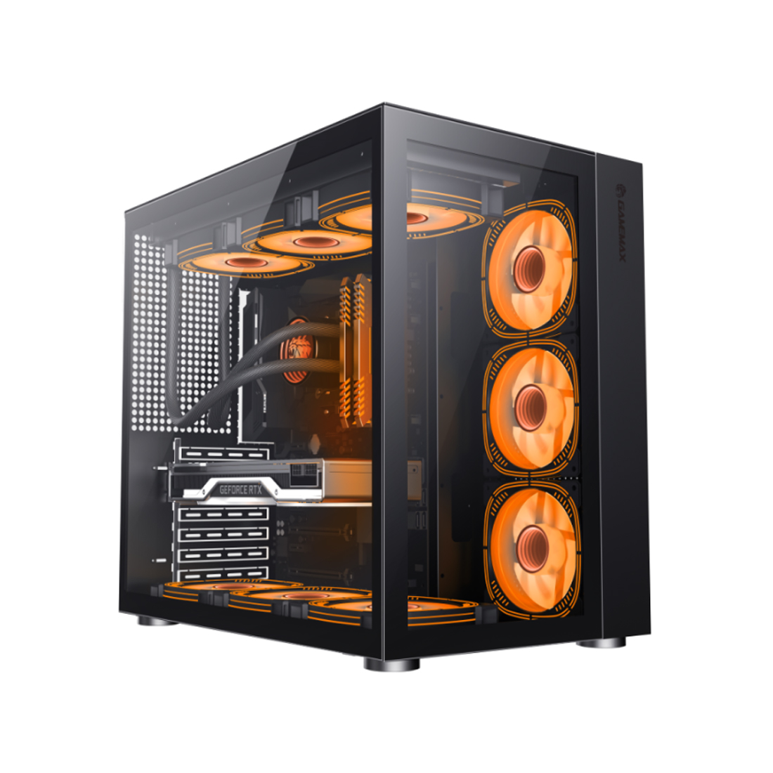 Компьютерный корпус, Gamemax, Infinity BK, 9101-0000R0163, Mid Tower, ATX/M-ATX/M-ITX, USB 3.0*1/Type-C*1, HD Audio+Mic, Высота процессорного кулера 1