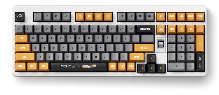 Клавиатура MCHOSE UT98-4, Brown-Grey, Silent Peach V3 Switch, BT5.0/USB-C/2.4GHz, 10000mAh,