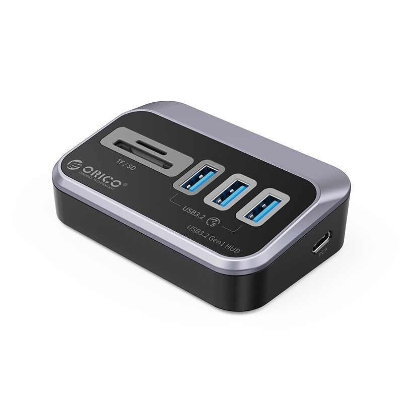 Расширитель USB Хаб ORICO M3U3-3TS-05-BK-BP <Type-C-T-C（0.5m）+USB-A adapter, USB-A×3 3.2 Gen1，TF×1，SD×1>