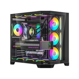 Компьютерный корпус, Formula V, Crystal Z6 Floe Black, ATX/micro ATX, USB Type C/3.0*2, HD-Audio, Кулер 4*120мм Floe ARPW, Высота процессорного кулера