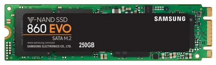 250 Gb SSD Samsung 860 EVO M.2 PCIe R550Mb/s W520MB/s MZ-N6E250BW