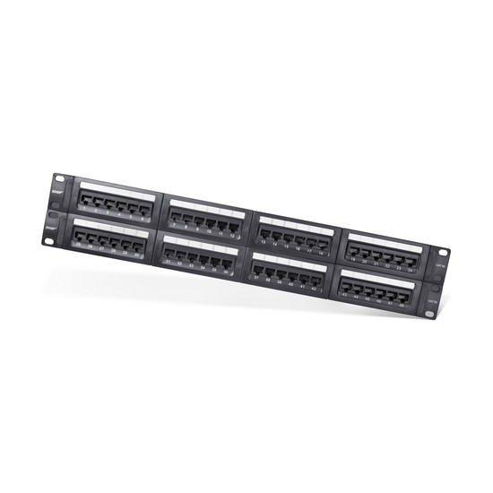 Патч Панель, SHIP, P197-48H, UTP, Категория 5e, 19" (1U), 48 Портов высокой плотности