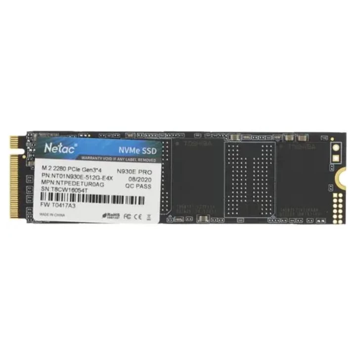 512 GB M.2 PCIe Netac N930E Pro, NVMe, PCIe 3x4, 2080R/1700W