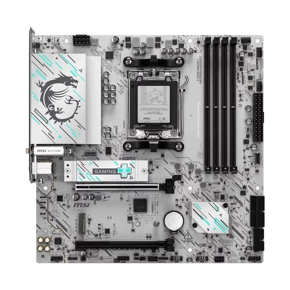 Мат.плата AMD MSI B840M GAMING PLUS WIFI6E AM5 4xDDR5 4xSATA3 RAID 2xM.2 HDMI Type-C mATX