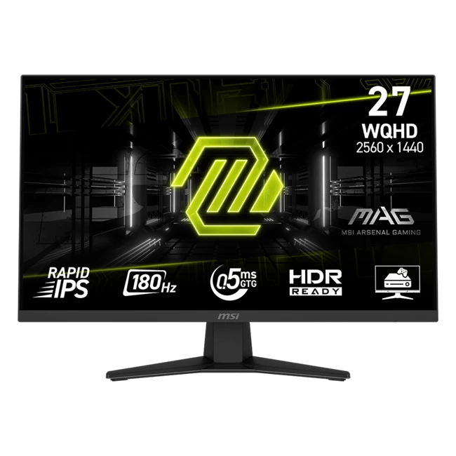 Монитор 27" MSI MAG 275QF IPS 2560x1440 180Hz 0,5ms 300cd/m 1000:1 HDR 1xDP 2xHDMI Черный