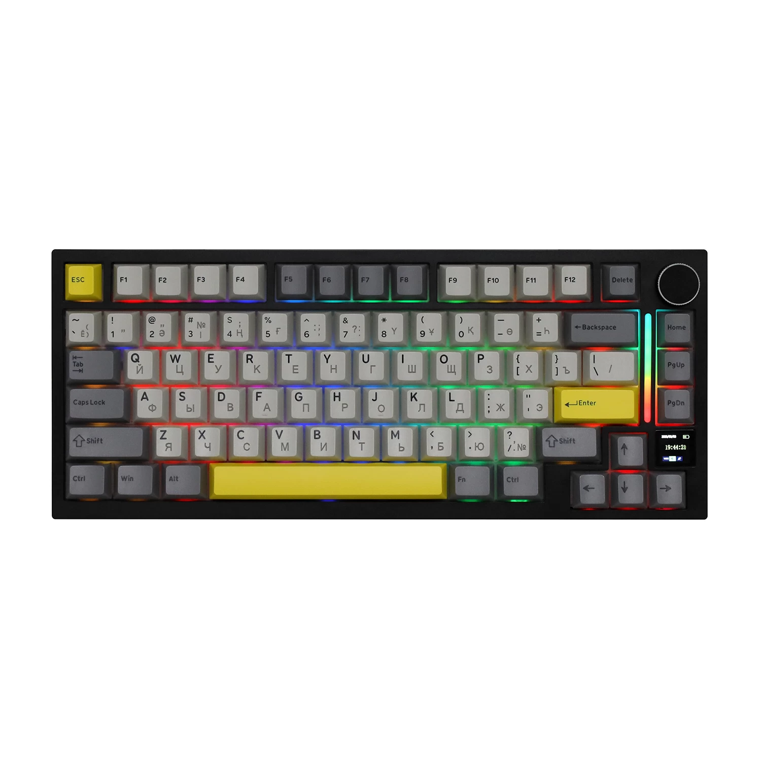 Клавиатура Attack Shark X820Ultra Dark Warrior, Mechanical, 80 keys, 2.4/BT/USB-C, EN, 4000mAh