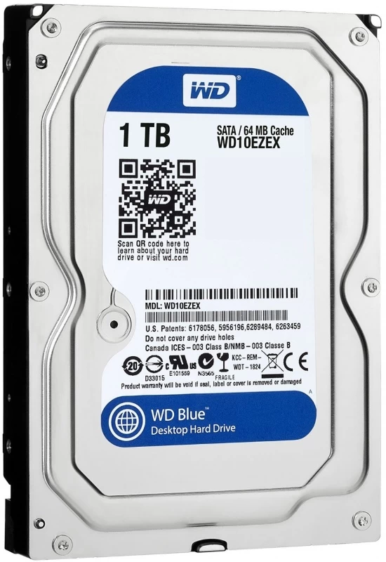 Винчестер 1 TB Western Digital Blue SATA 6Gb/s  3.5" 7200rpm 64Mb WD10EZEX