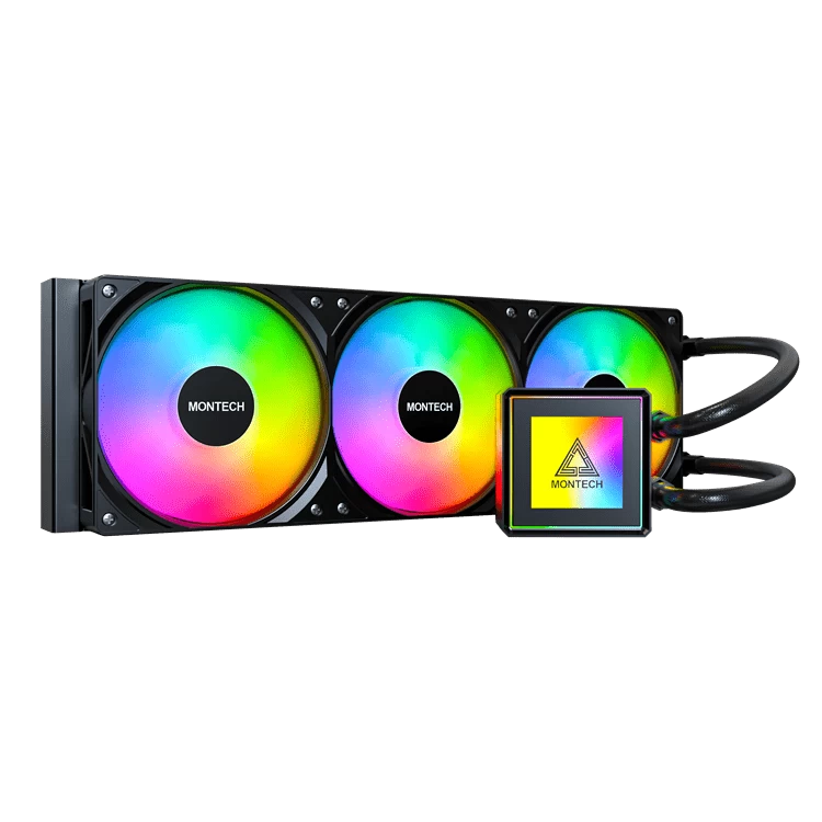 Водяное охлаждение для CPU Montech PureFlow ARGB 360 (B) TDP 320W 3x120 115x-1851/AM4/AM5 Black