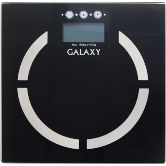 Весы многофункциональные электронные GALAXY GL 4850, максимально допустимый вес 180 кг, элемент питания «CR2032» в комплекте, ЖК-дисплей, сверхточная 