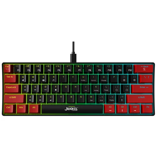 Клавиатура  KL 69    JEDEL  Беспроводная , Механическая   Красно - Черная