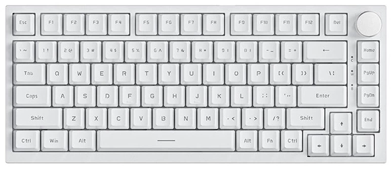 Клавиатура Ajazz, AK820/White/BLUE, AK820, Игровая, Механическая, 75%, BLUE Switches, USB, Анг/Рус, White