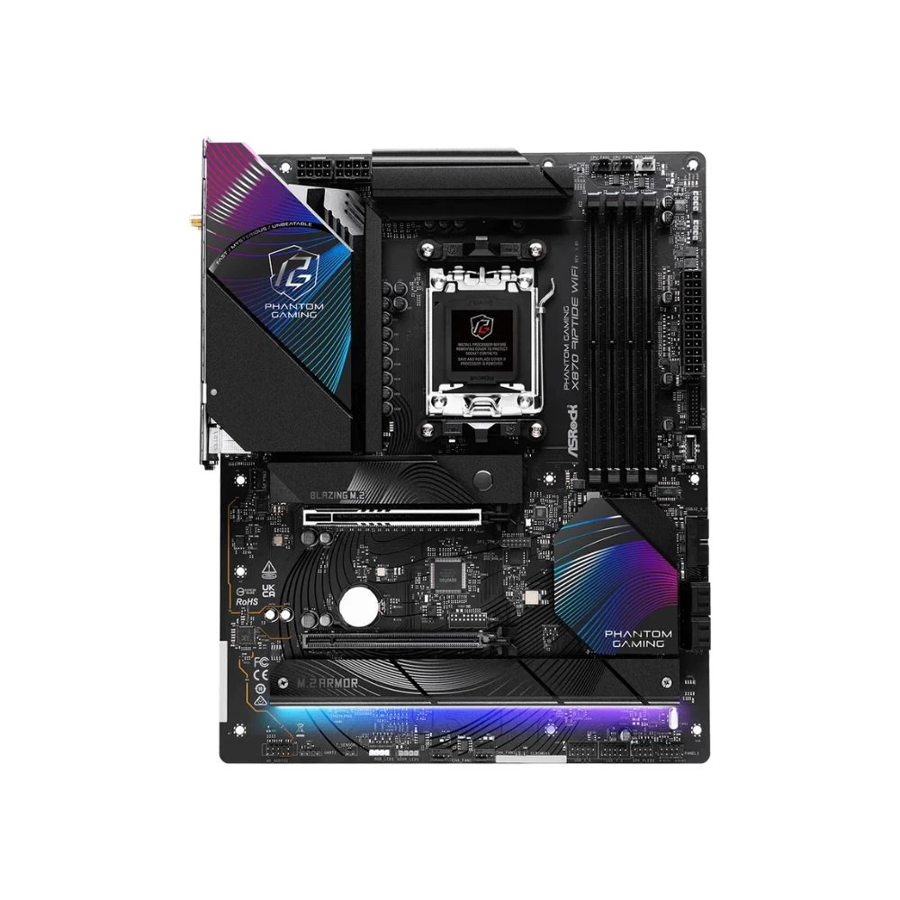 Мат.плата AMD ASRock X870 RIPTIDE WIFI AM5 4xDDR5 4xSATA3 3xM.2 1xHDMI 2xType-C ATX