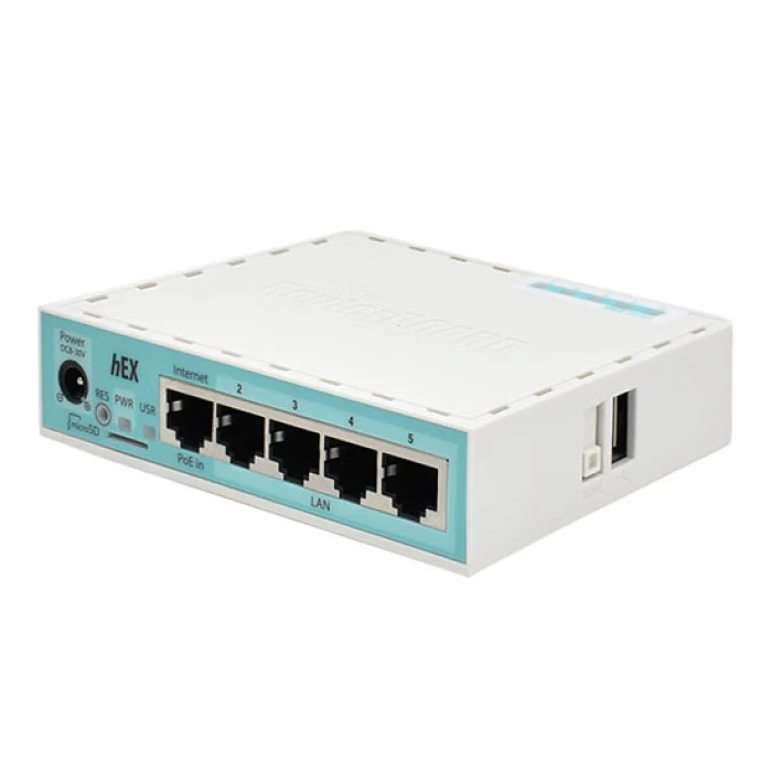 Маршрутизатор MikroTik hEX RB750GR3 ,Router 5 port 10/100/1000M, (4+1) RJ45, PoE, mSD,USB,RB750Gr3