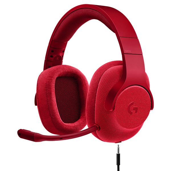 Наушники Logitech Игровая гарнитура G433 7.1 Surround Gaming Headset-FIRE RED-3.5 MM-EMEA