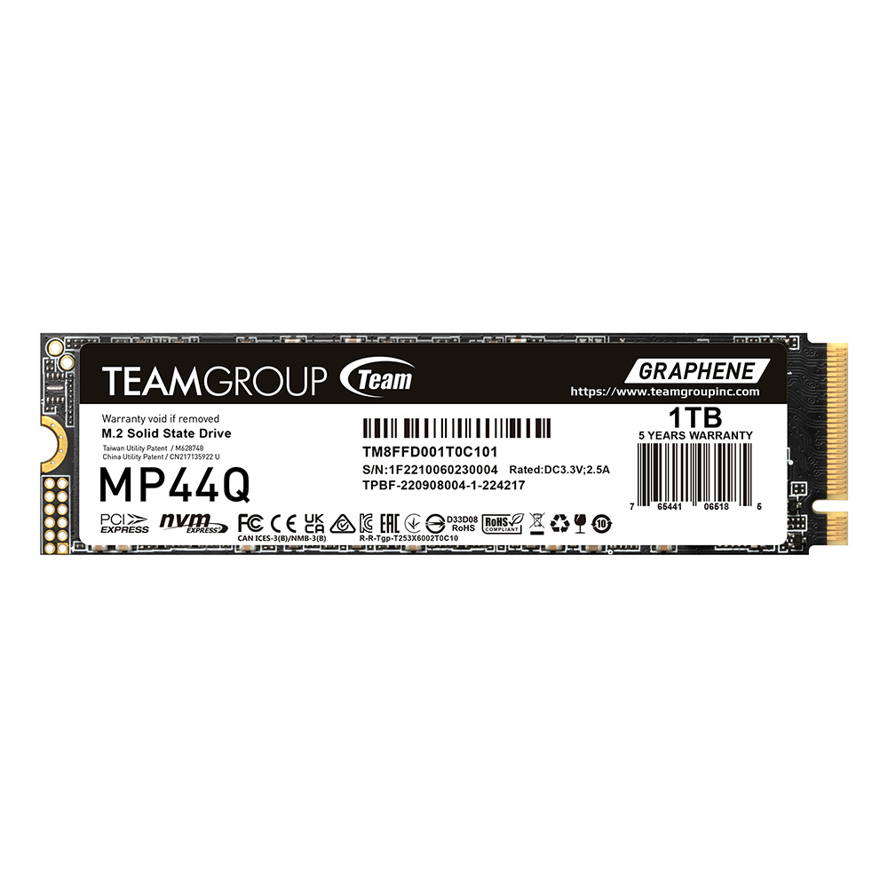1 000 GB SSD TeamGroup MP44Q M.2 PCIe 4.0 R7400/W6200 TM8FFD001T0C101