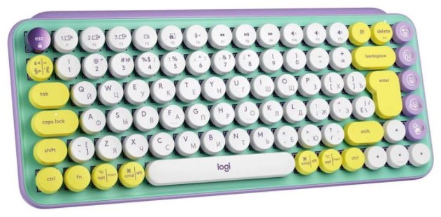 Клавиатура, Logitech беспроводная POP KEYS, Daydream Mint (M/N: YR0080/CU0021) 920-010717