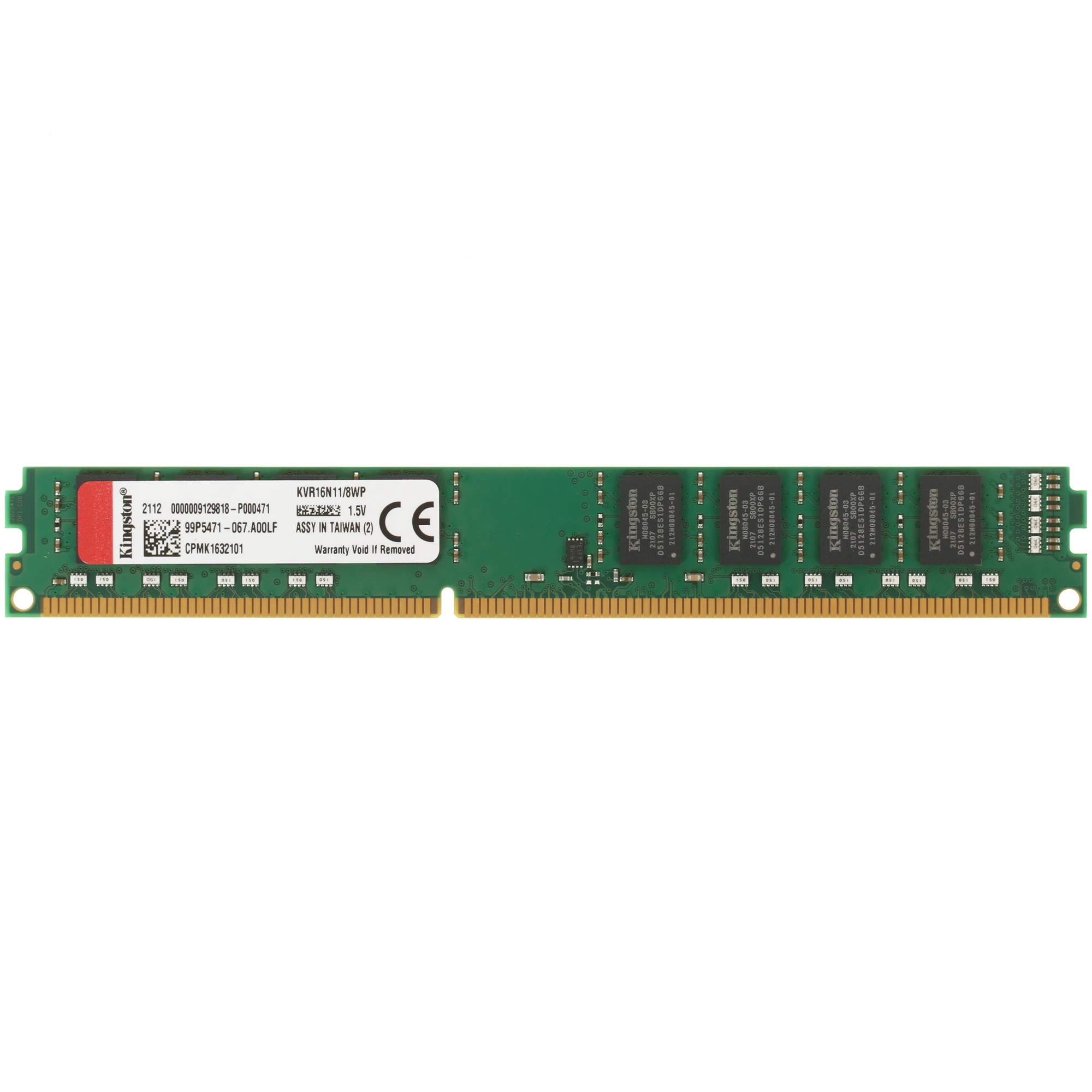 DDR3 8 GB Kingston KVR16N11/8WP, DIMM <PC3-12800/1600MHz> CL11, 16 chip