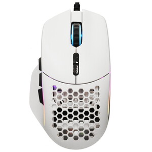 Мышь Glorious, Model I, GLO-MS-I-MW, Игровая, Оптическая, Проводная, Glorious BAMF Sensor, 19000 DPI, 400 IPS, 50G, 1000 Hz, RGB, 9 кнопок, Длина пров