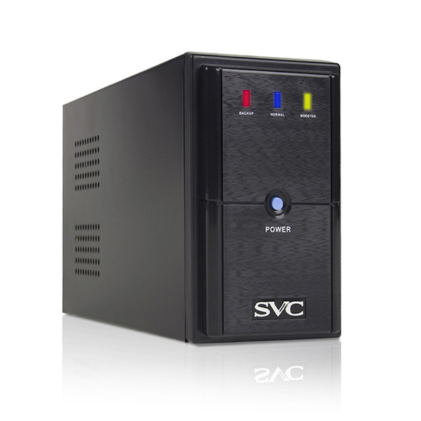 UPS, SVC, V-650-L, Диапазон работы AVR: 165-275В, AVR в режиме Booster: 138-292В, Бат,: 12В/7,5 Ач*1