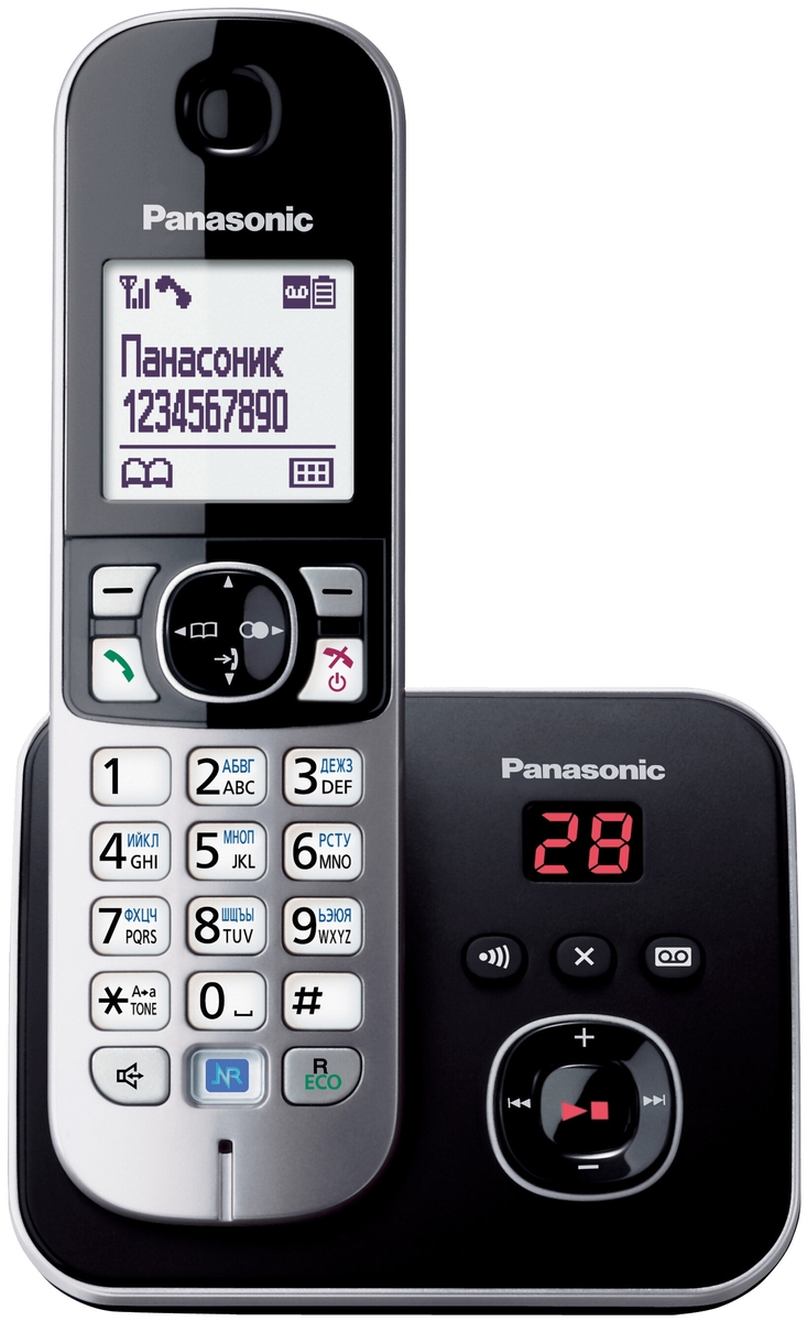 Радиотелефон PANASONIC KX-TG6812 (RUB) Черный