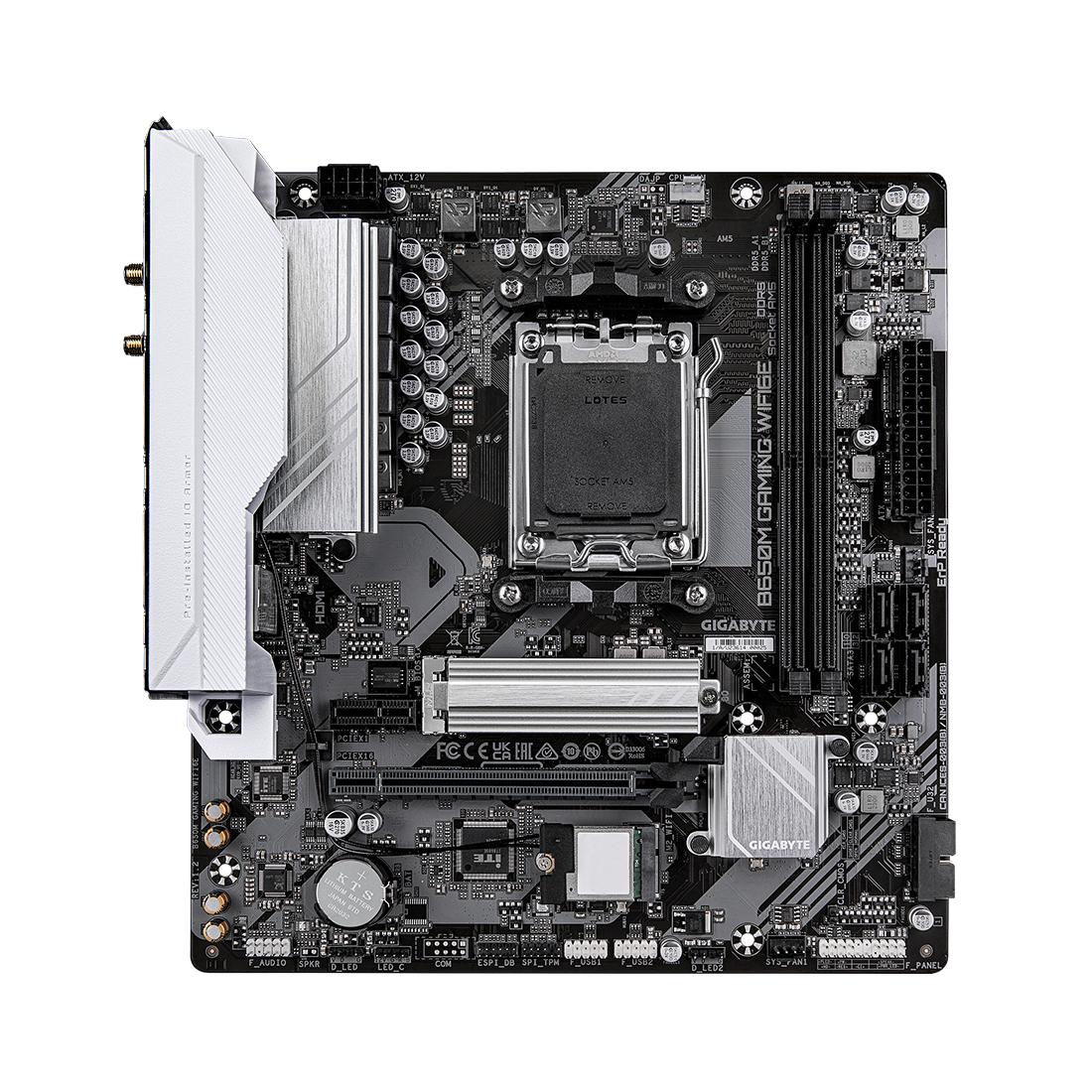 Мат.плата AMD Gigabyte B650M GAMING PLUS WF, AM5, B650, 4xDDR5, PCIe4.0, HDMI+2xDP, 2xM.2, mATX