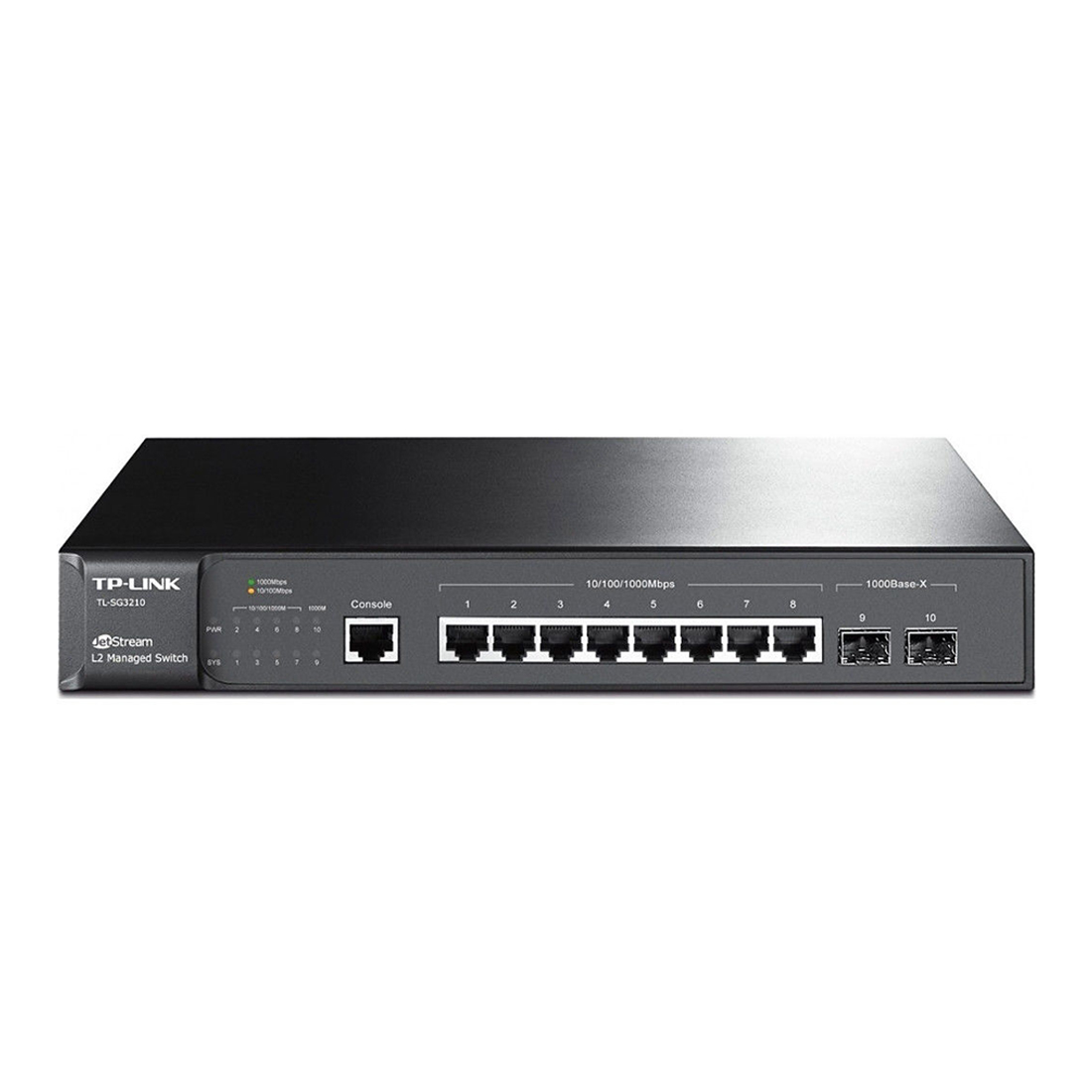 Коммутатор управляемый GbE 8-портовый Tp-Link SG3210 <JetStream™ 8-Port Gigabit L2 Lite Managed Switch with 2SFP Slots>