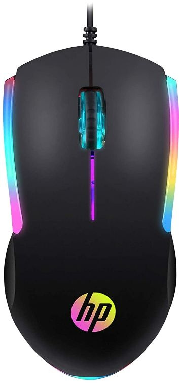 Мышь HP M160, 1000Dpi, 1.3м, 3кн, RGB, чёрная