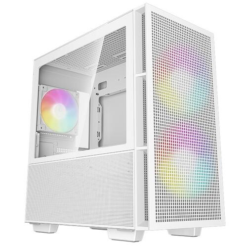 Кейс, Deepcool, CH360 WH R-CH360-WHAPE3-G-1, Micro ATX/Mini-ITX, Type-C*1/3.0*1, HD-Audio+Mic, Кулер 2*140/1*120мм ARGB, Высота процессорного кулера д