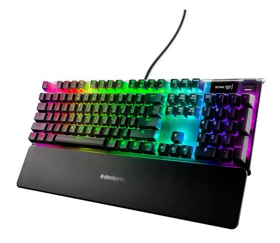 Клавиатура, Steelseries, Apex 7 (Brown Switch) US, 64786, Игровая, Механические клавиши QX2, USB, Подсветка RGB, Размер: 160*370*35 мм., Анг/Рус, Чёрн