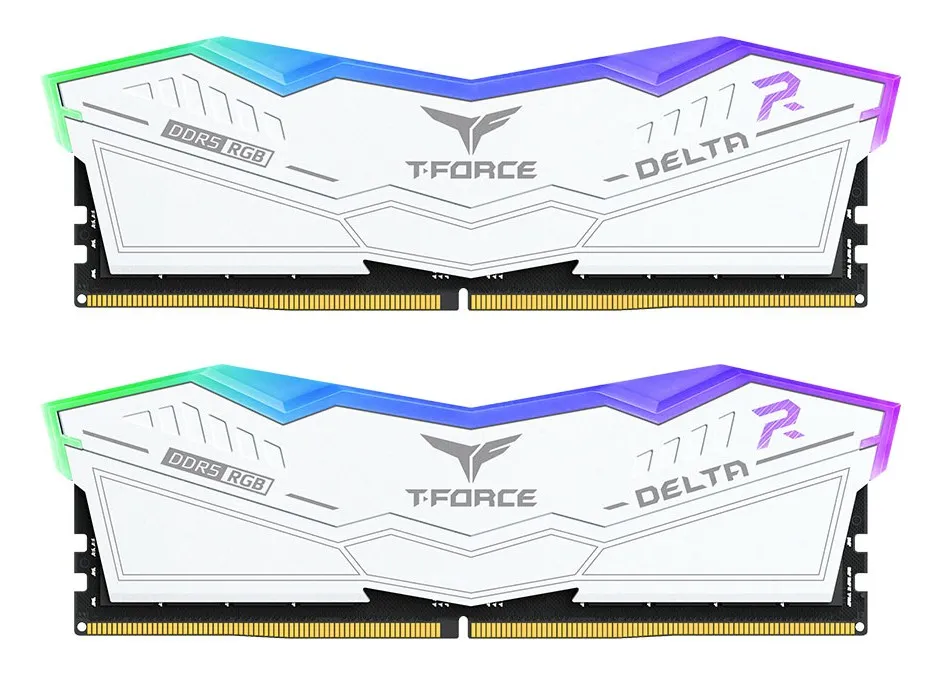 DDR5 64GB Kit (2x32GB) 6000MHz DDR5 TeamGroup DELTA RGB CL38 WH FF4D564G6000HC38JDC01