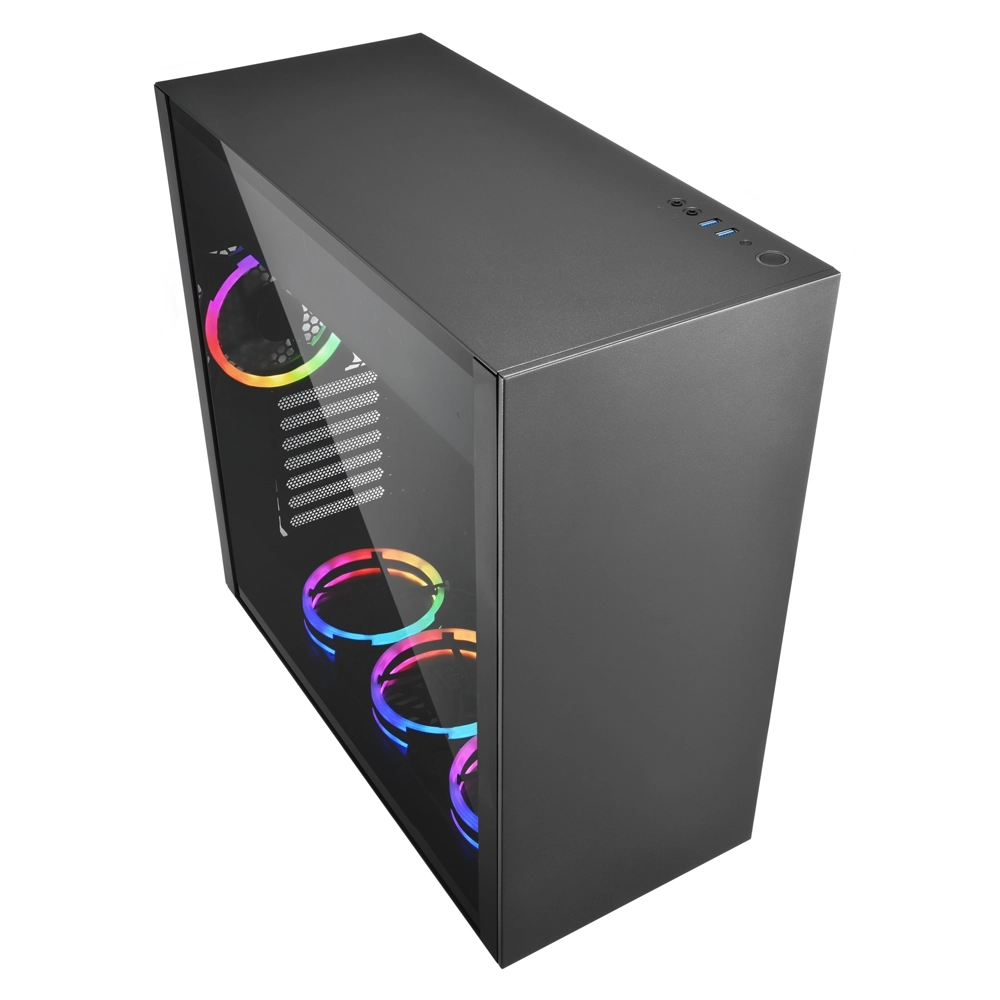 Корпус ПК без БП Sharkoon PURE STEEL RGB Bk <EATX, 3x3.5, 5x2.5,2xUSB 3.0, Audio, 474*210*475mm>