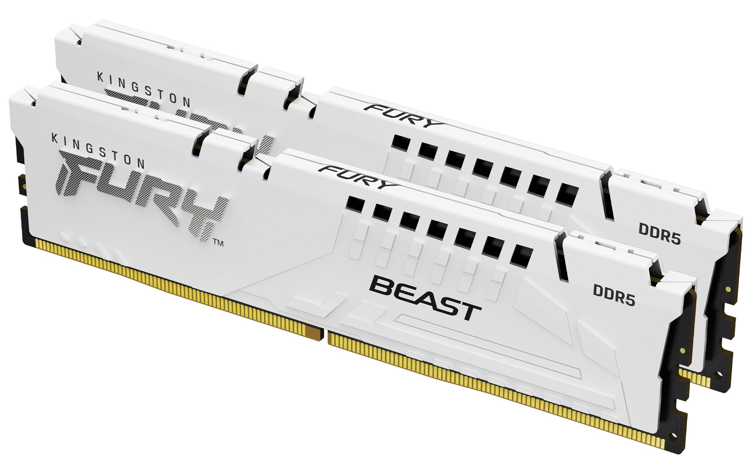 DDR5 Kingston 32 Gb kit Fury Beast (AMD), KF560C30BWEK2-32, DDR5, 32 GB, white ,DIMM kit <6000MHz> (2x16GB), CL30